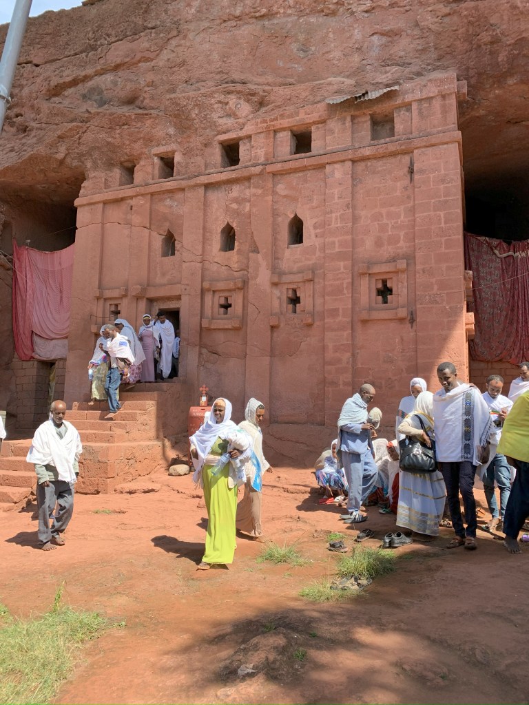 Attending Lalibela churches mass prayers